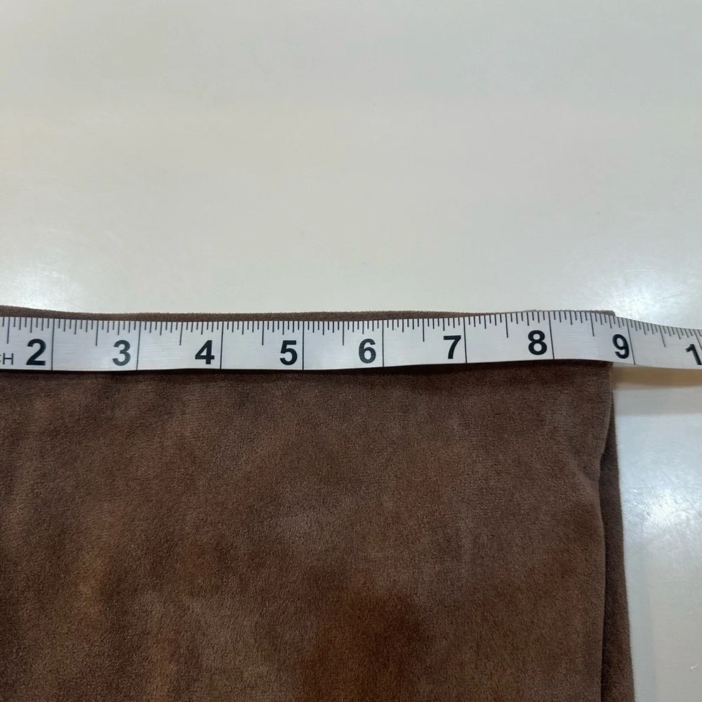 Thigh High Fashion Nova Women’s 4.5” Brown Faux Suede Boots SZ 6 NWOT - Picture 11 of 12